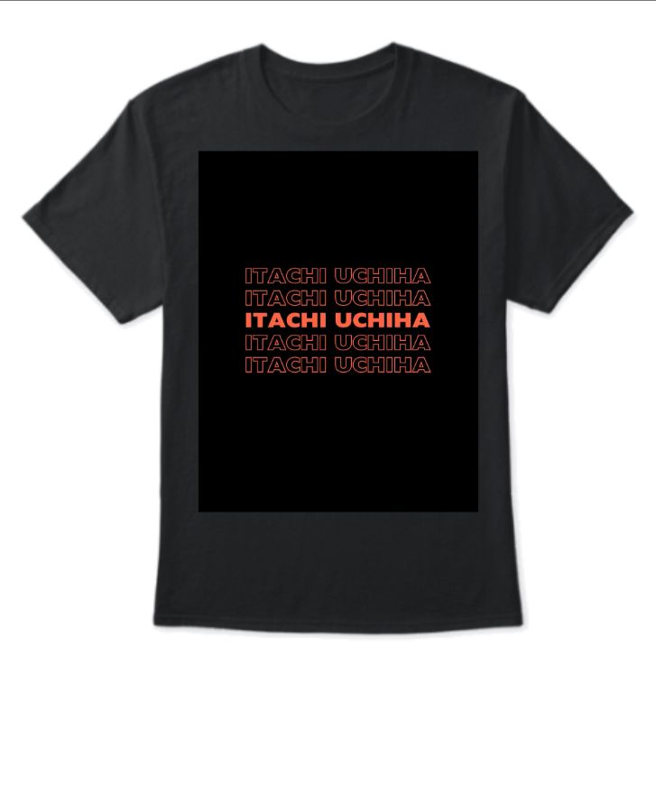 Itachi uchiha t-shirt| Half sleeve T-shirt - Front